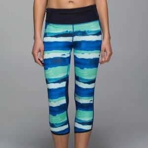 Lululemon Pace Pusher Crop Full On Luxtreme Leggings